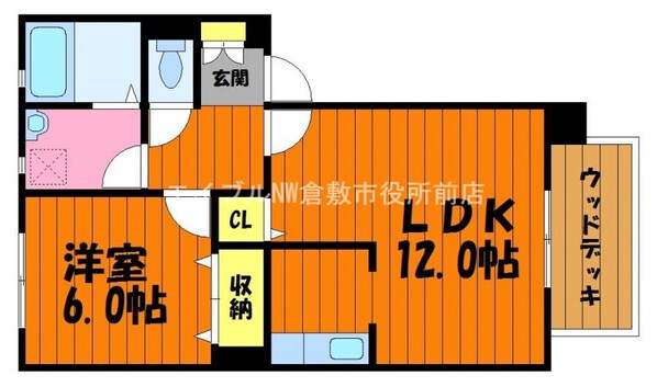 ミーテレーテ中島Ⅱの物件間取画像